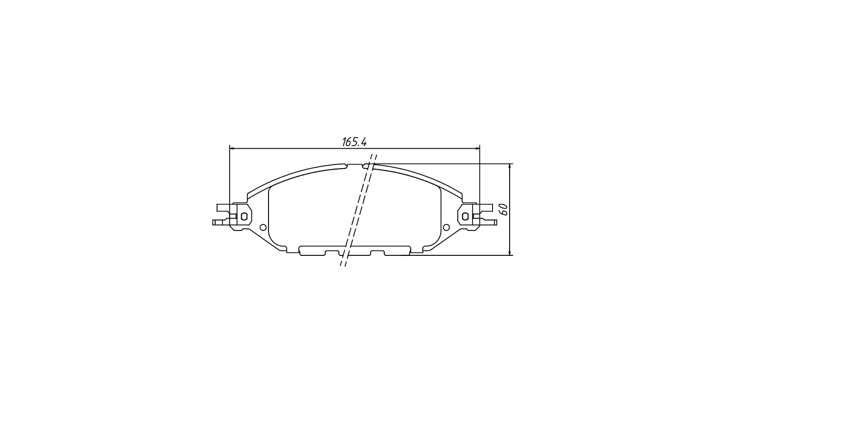 brake pad D1649 for INFINITI JX35 2013 QX60 2014 NISSAN Pathfinder 2013-2014