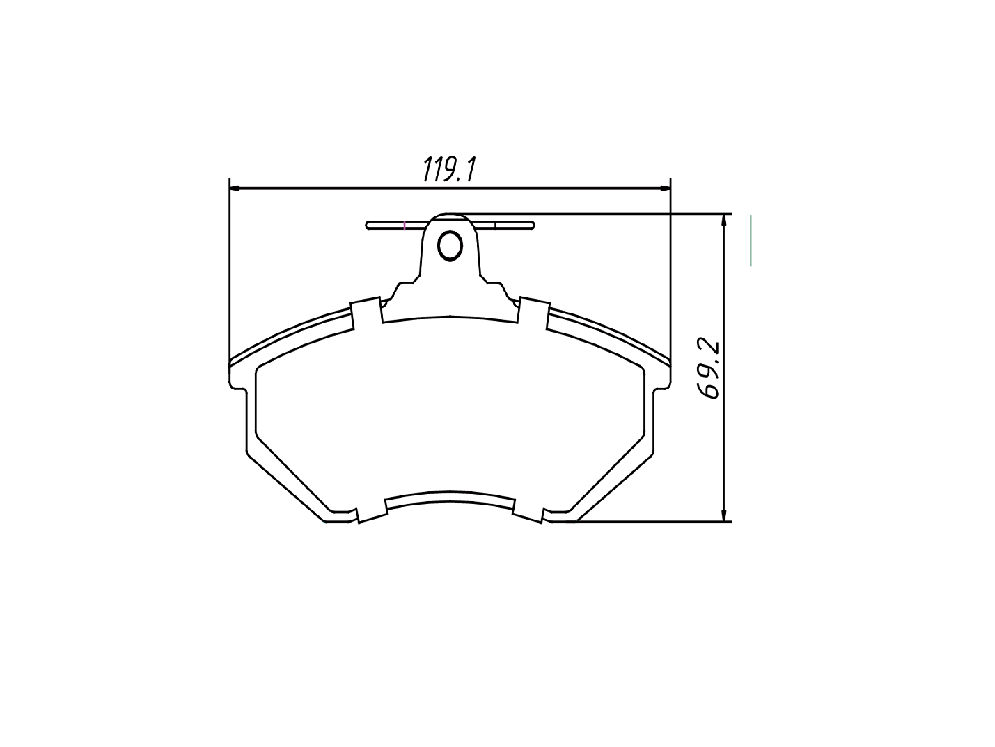 brake pad D227 for AUDI 80 Avant 1986-1996 A4 Avant 1994-2001 CABRIOLET 1991-200